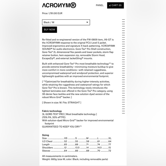 ACRONYM GORETEX J16-GT JACKET - Picture 5 of 11